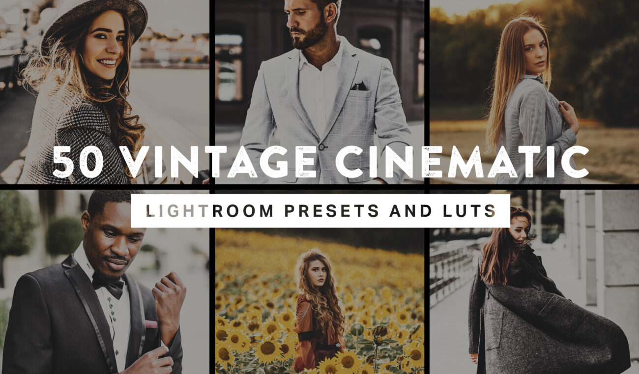50 Vintage Cinematic Lightroom Presets and LUTs